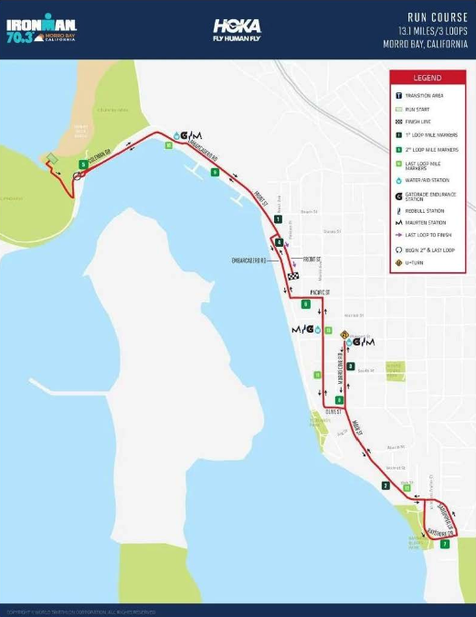 Ironman Triathlon Morro Bay 2023 run route.png