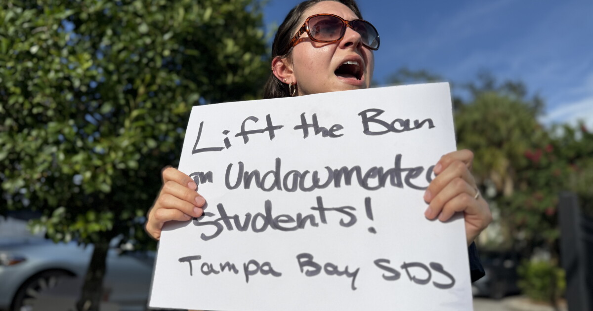Florida rule barring undocumented students from some universities sparks protest at USF; students urge school to push back