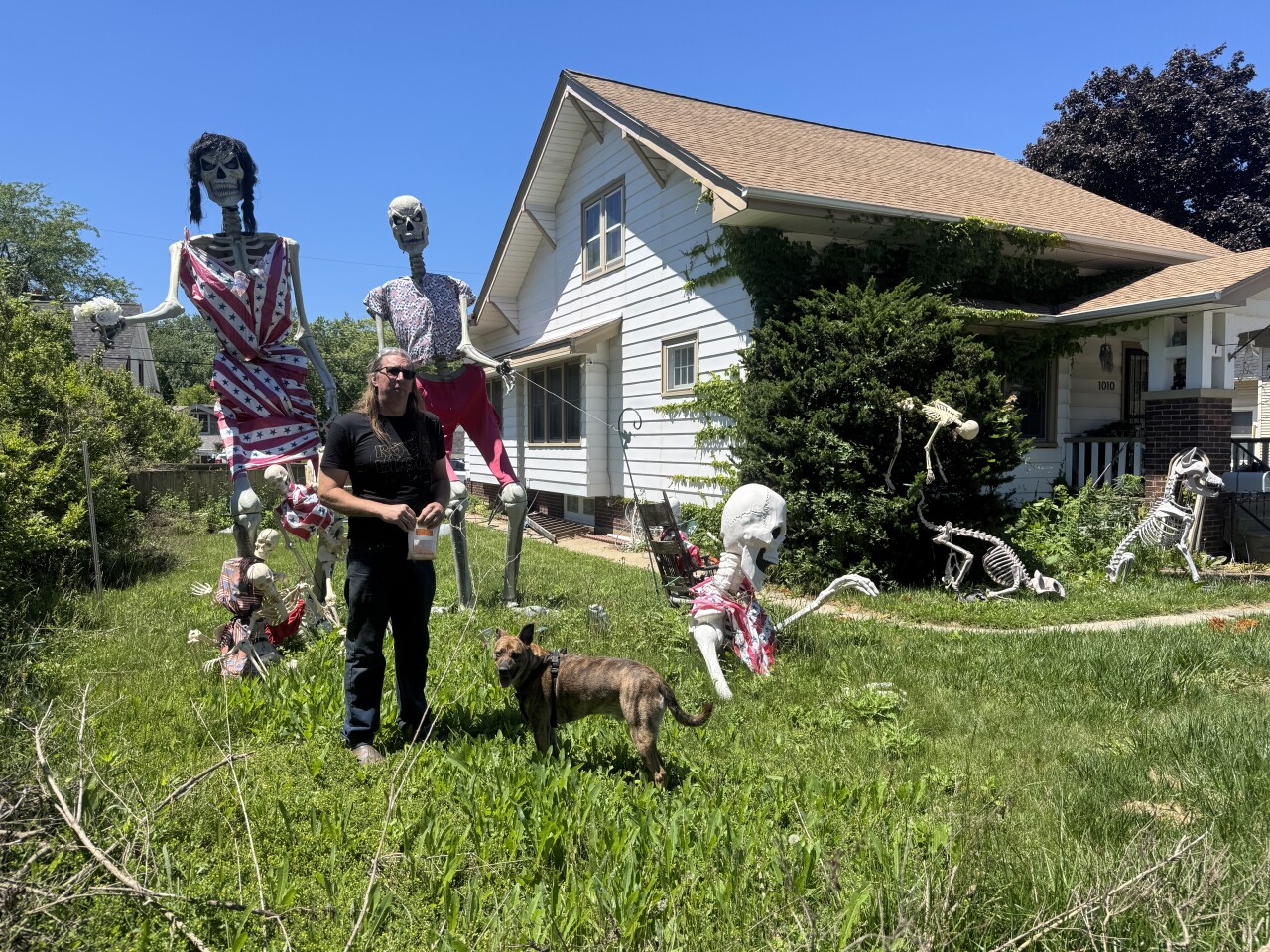 Sean in his yard