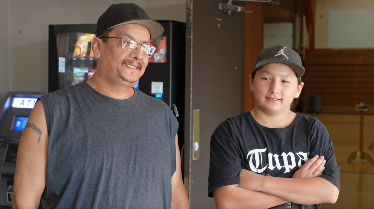 Mychal Sr. and Mychal Jr. Eaglefeathers