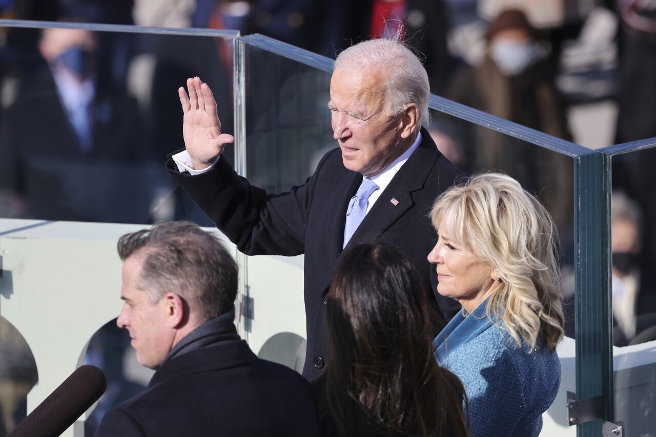 PBS NewsHour - Joe Biden is now the 46th president of the United States  after being sworn in at the U.S. Capitol on Jan. 20, 2021, by Chief Justice  John Roberts.