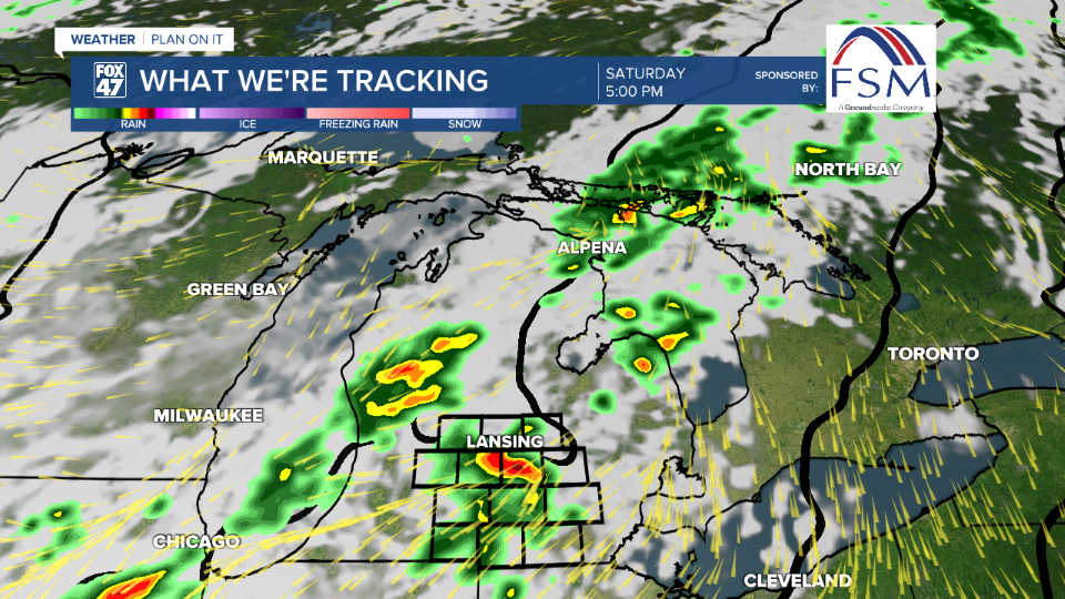 Ahead of widespread showers, we could see storms ahead of the cold front during the afternoon to early evening hours