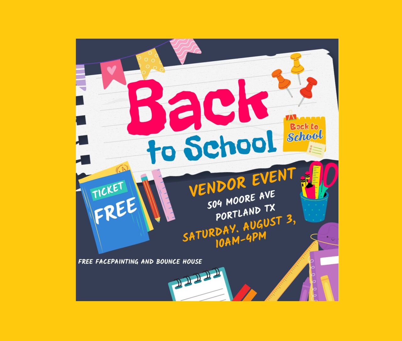 Back to School Vendor event