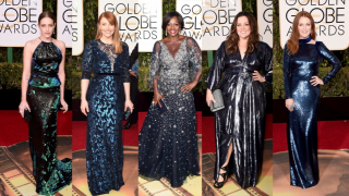 Women on red carpet for Golden Globes