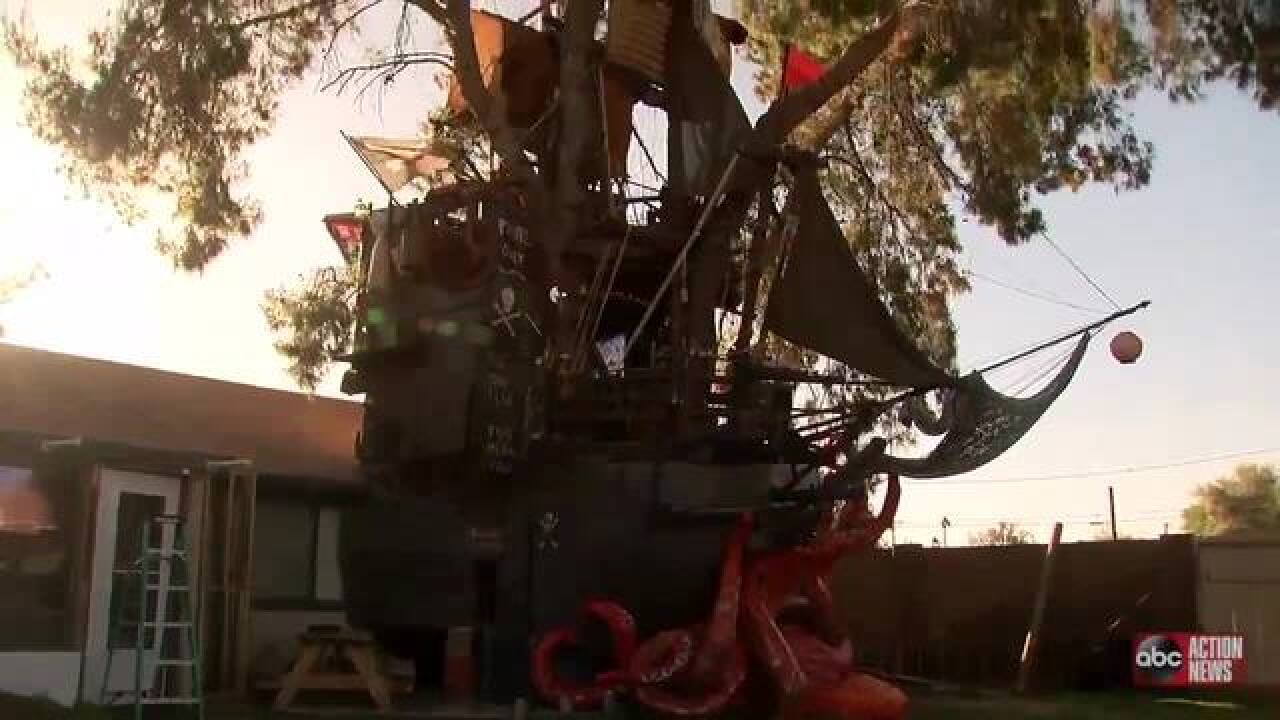 Backyard pirate ship