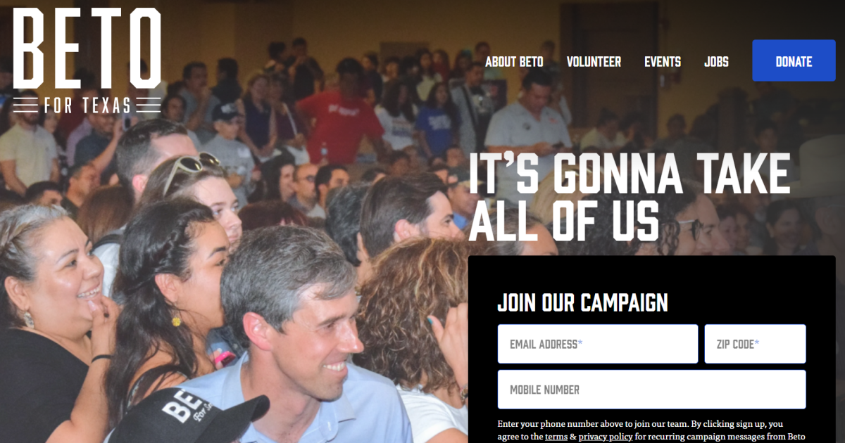 Ethics complaint filed against &lsquo;Beto&rsquo; O&rsquo;Rourke&rsquo;s campaign website