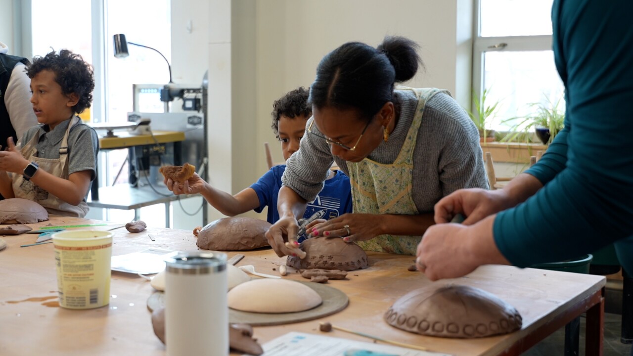 Woman stamping 