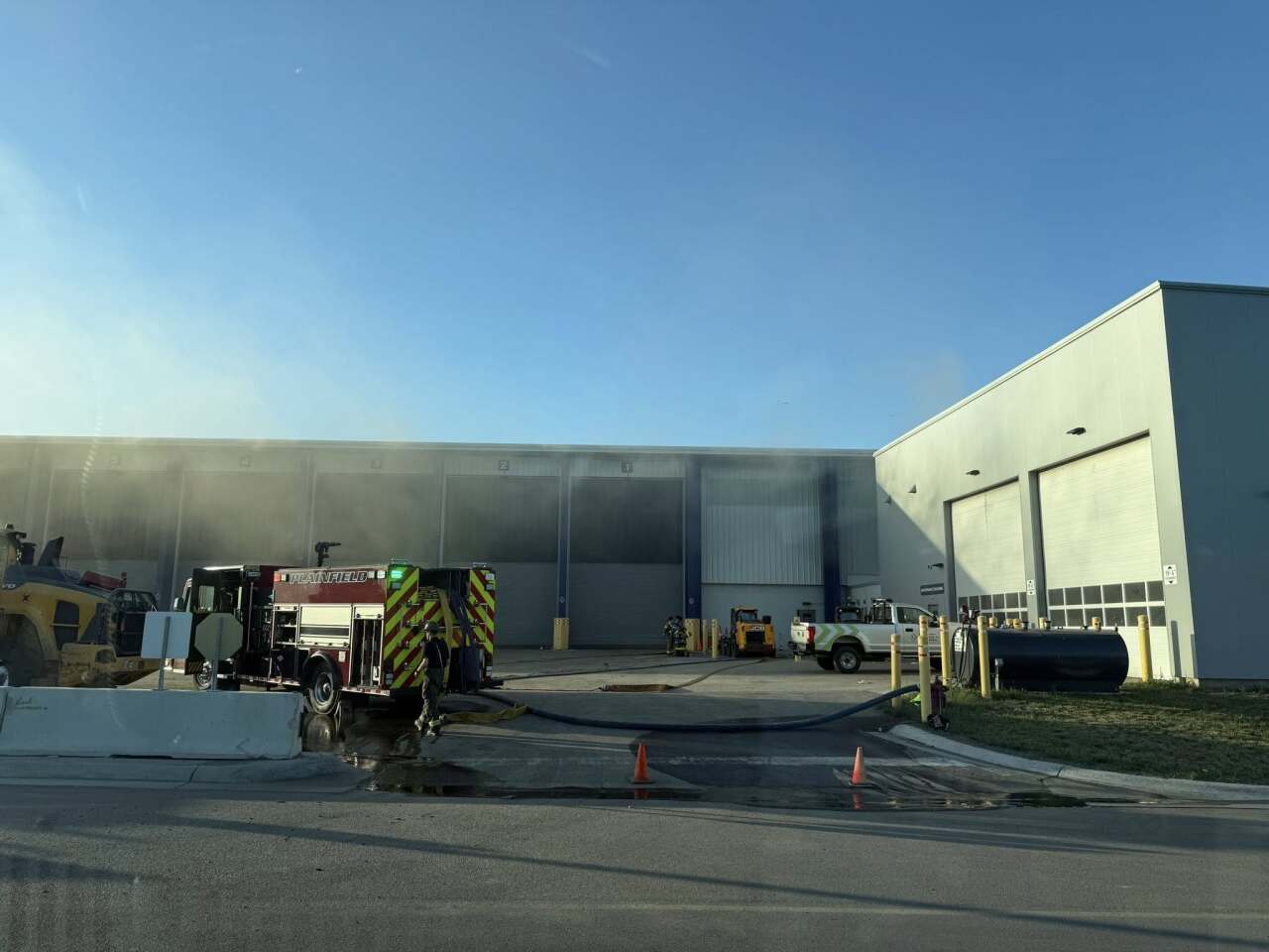 Plainfield Township Fire Department responds to fire at North Kent Landfill