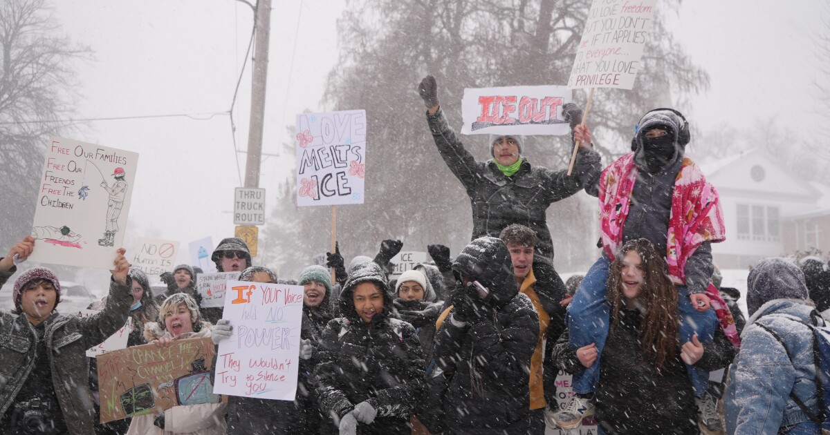 South Milwaukee students take to streets to protest ICE
