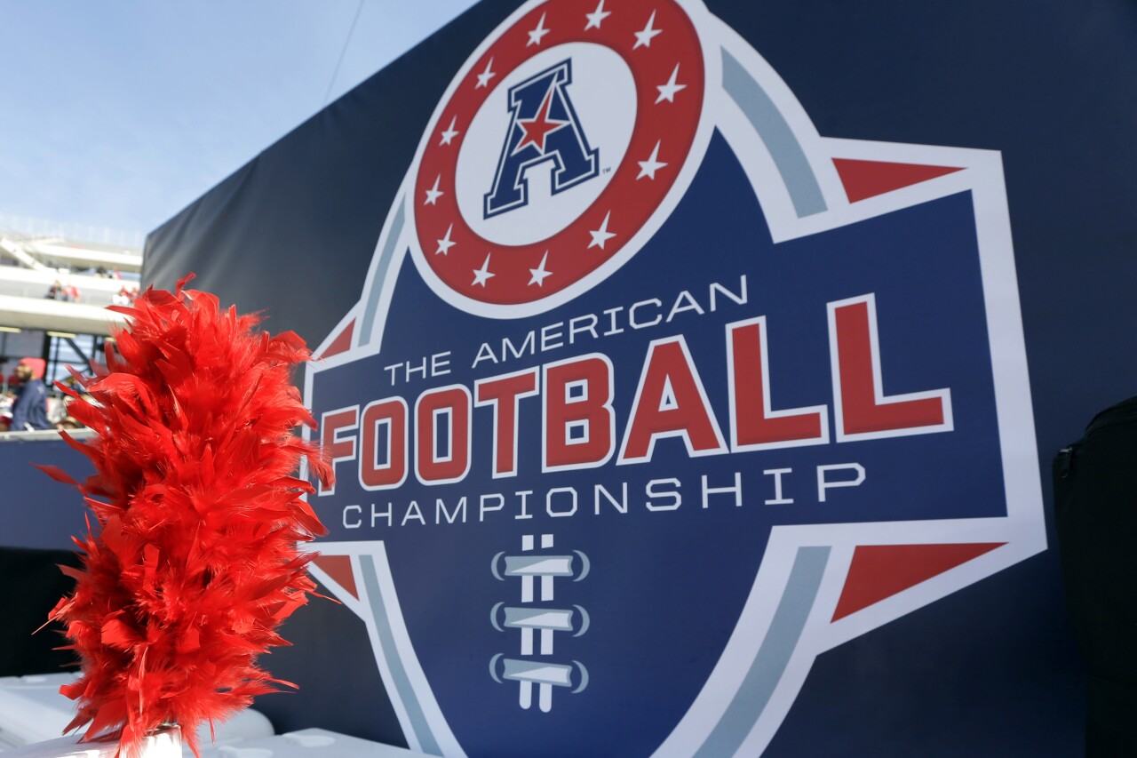 American Athletic Conference Championship game logo on display in 2015