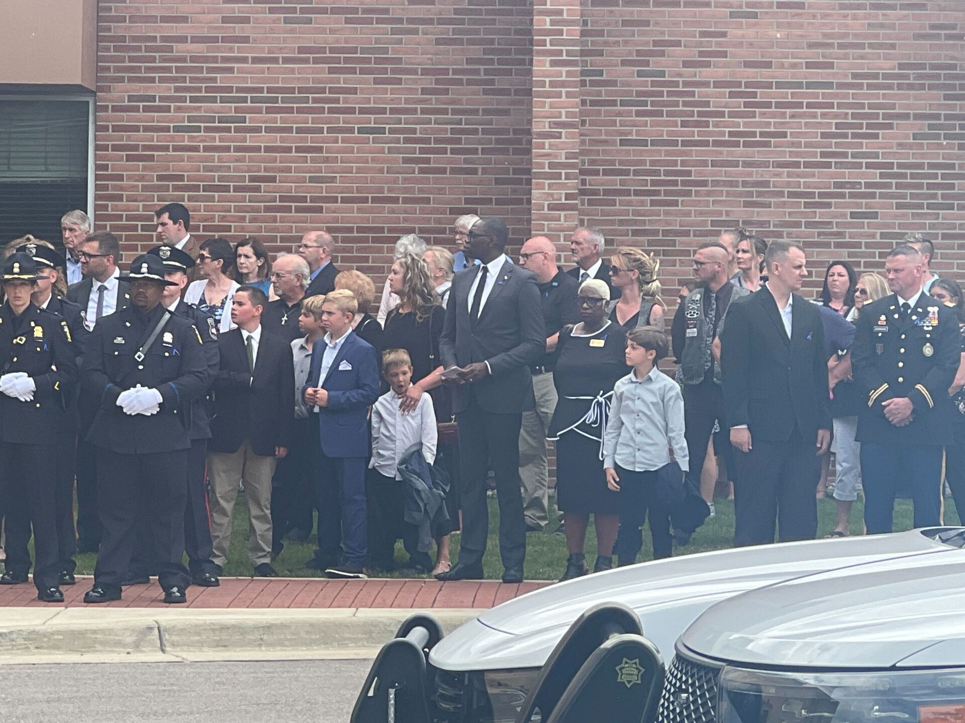 Lt. Gov. Garlin Gilchrist in Hillsdale for deputy Bill Butler's Funeral