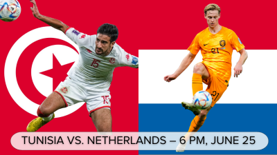 Tunisia vs Netherlands game card