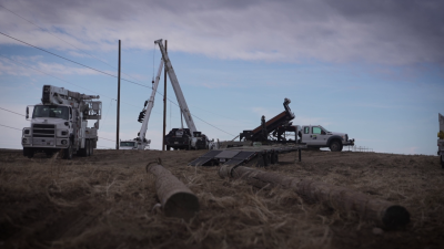 Grass fire near Chinook burns 200+ acres, damages power poles