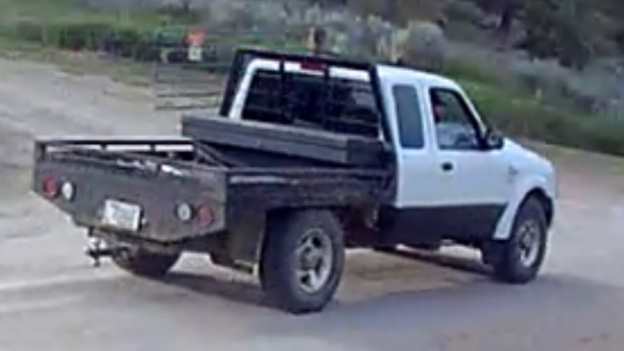 Police are looking for a flatbed white 2001 Ford Ranger 