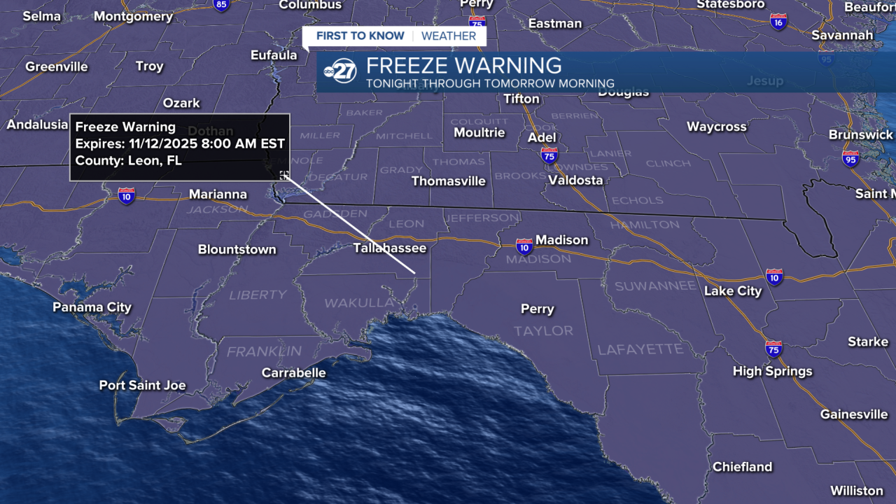 Freeze warning