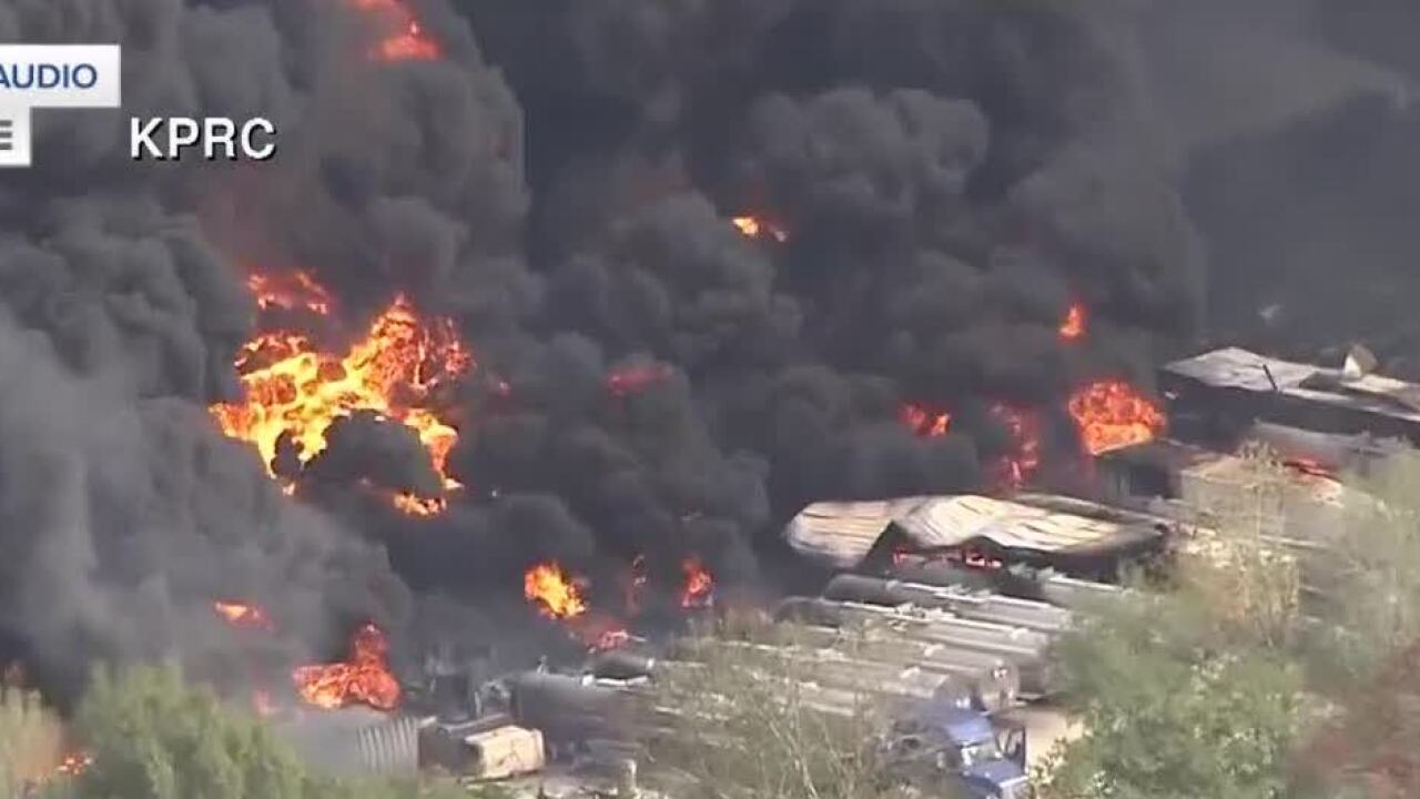 Chemical plant fire in Texas 11-8-23