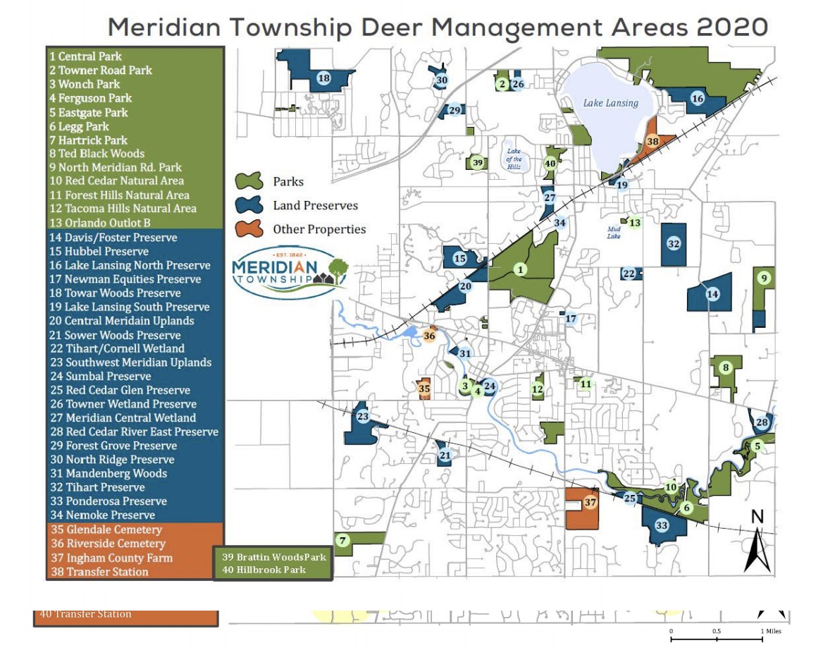 Meridian Township Deer Management Areas