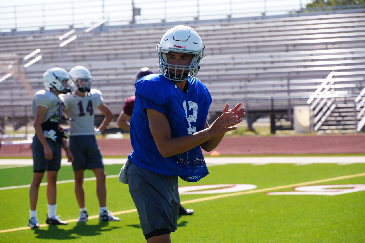 Flour Bluff quarterback Michael Lawrence