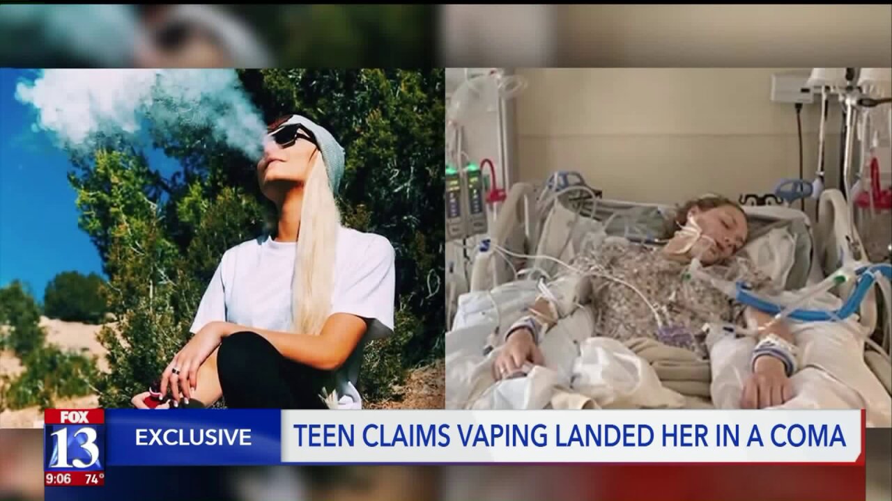 Nephi teen says vaping put her in a coma, worst case doctors had seen