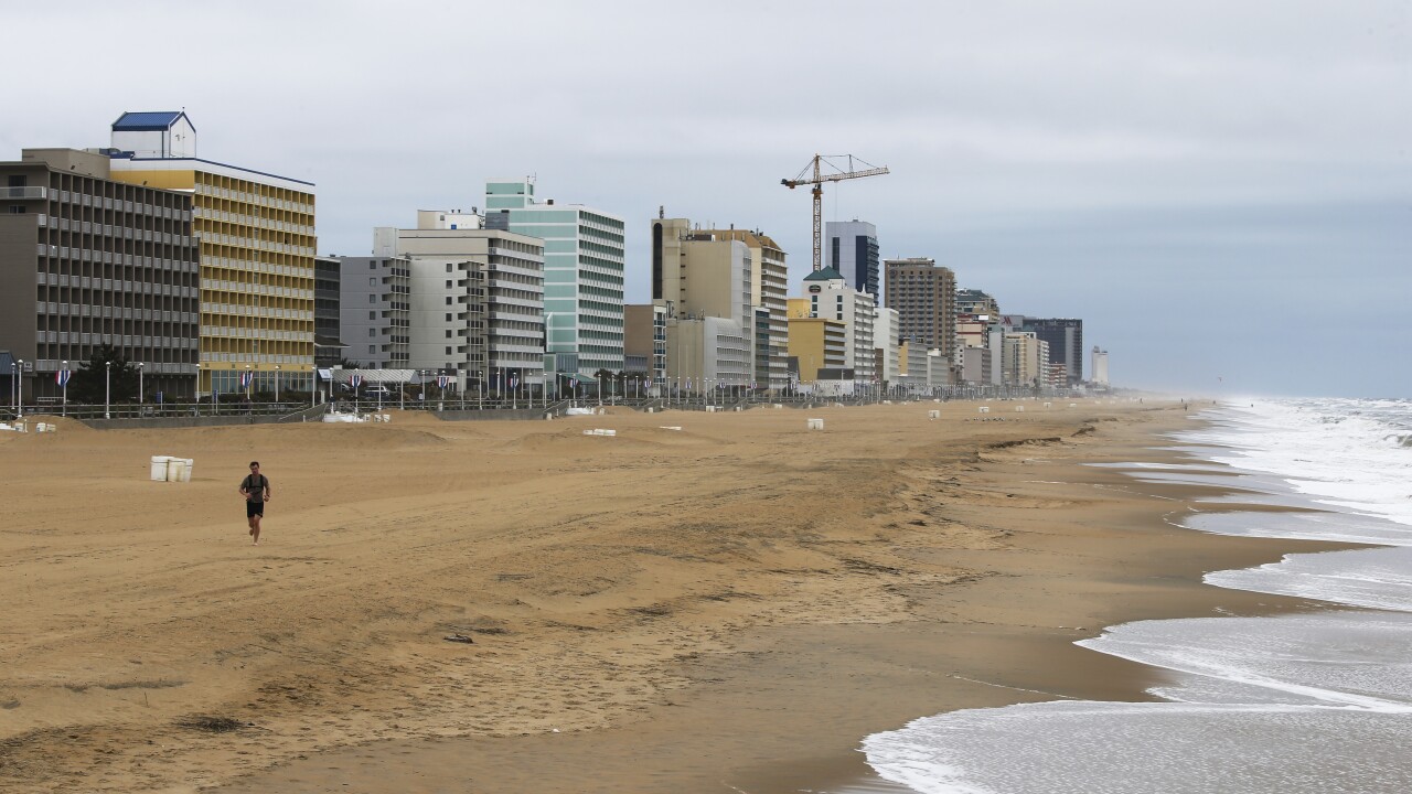 Virginia Beach Weather In July The Beach At The Oceanfront Was Closed