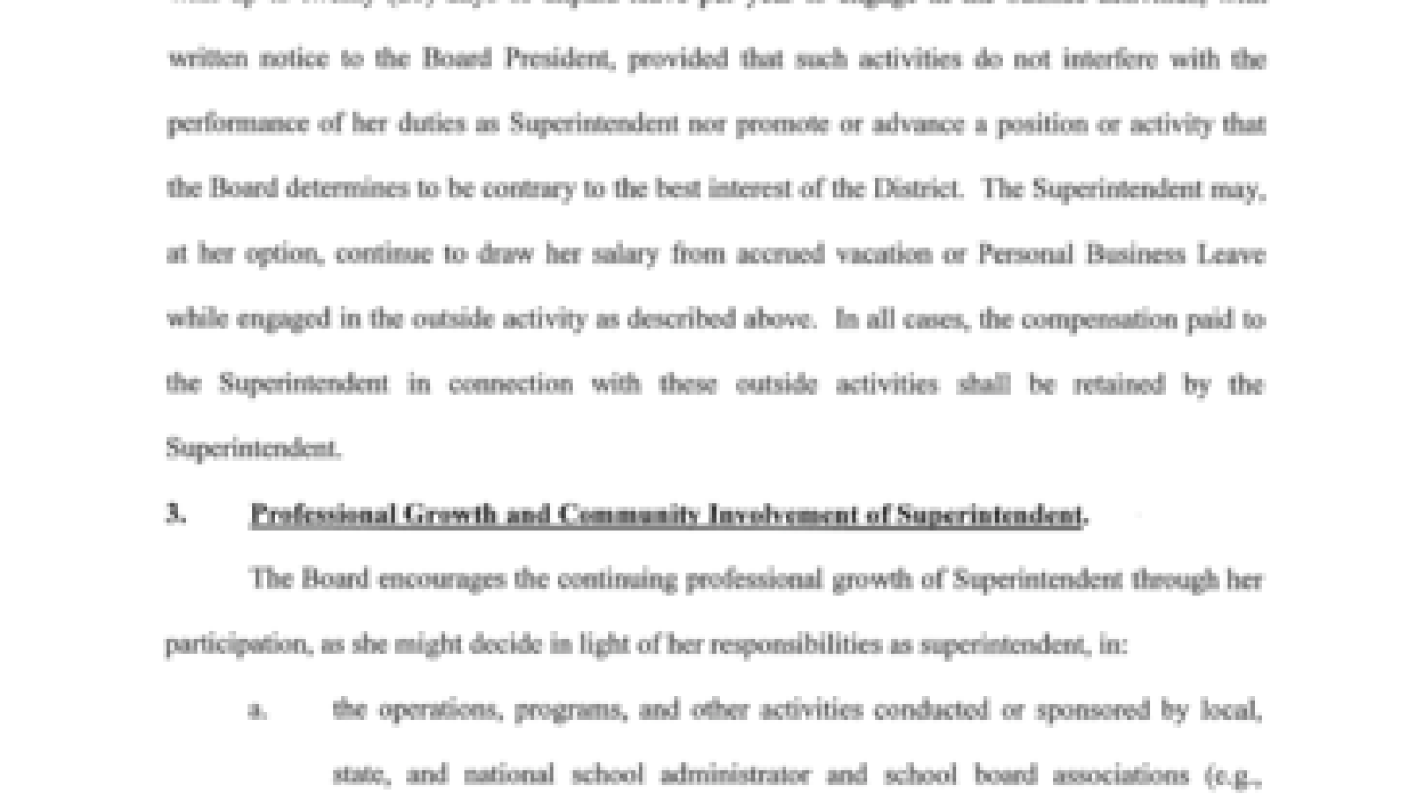 TPS superintendent contract