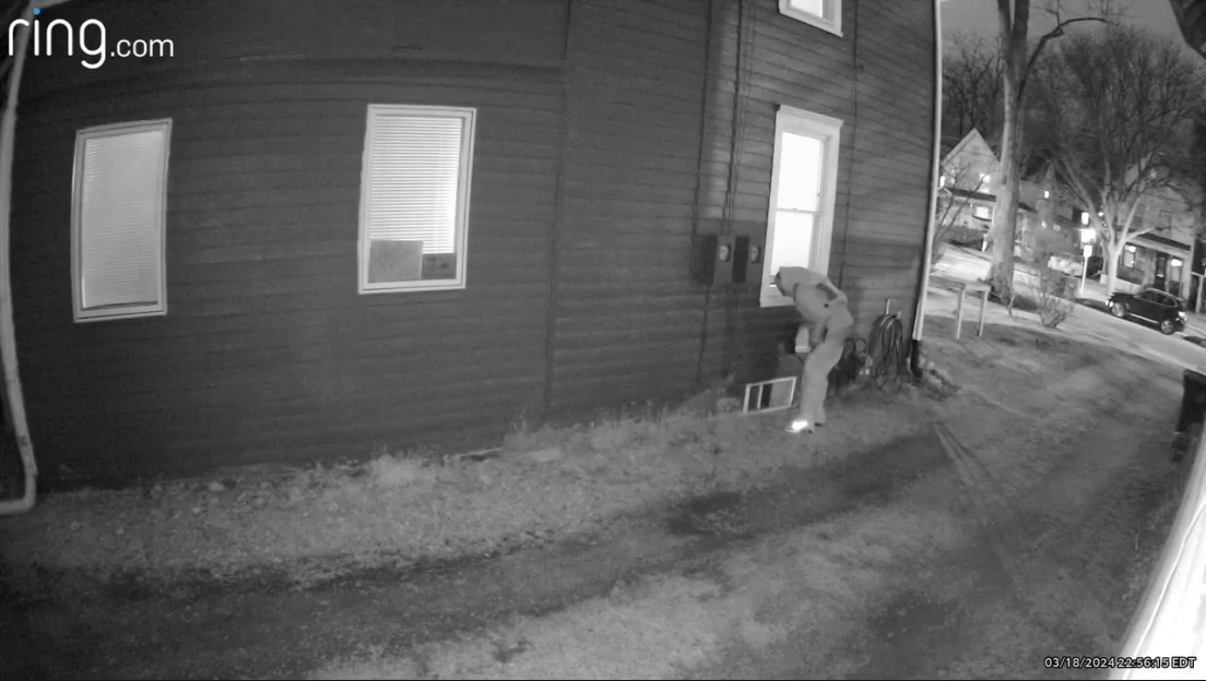 The man has made several stops to the same home occupied by six female college students