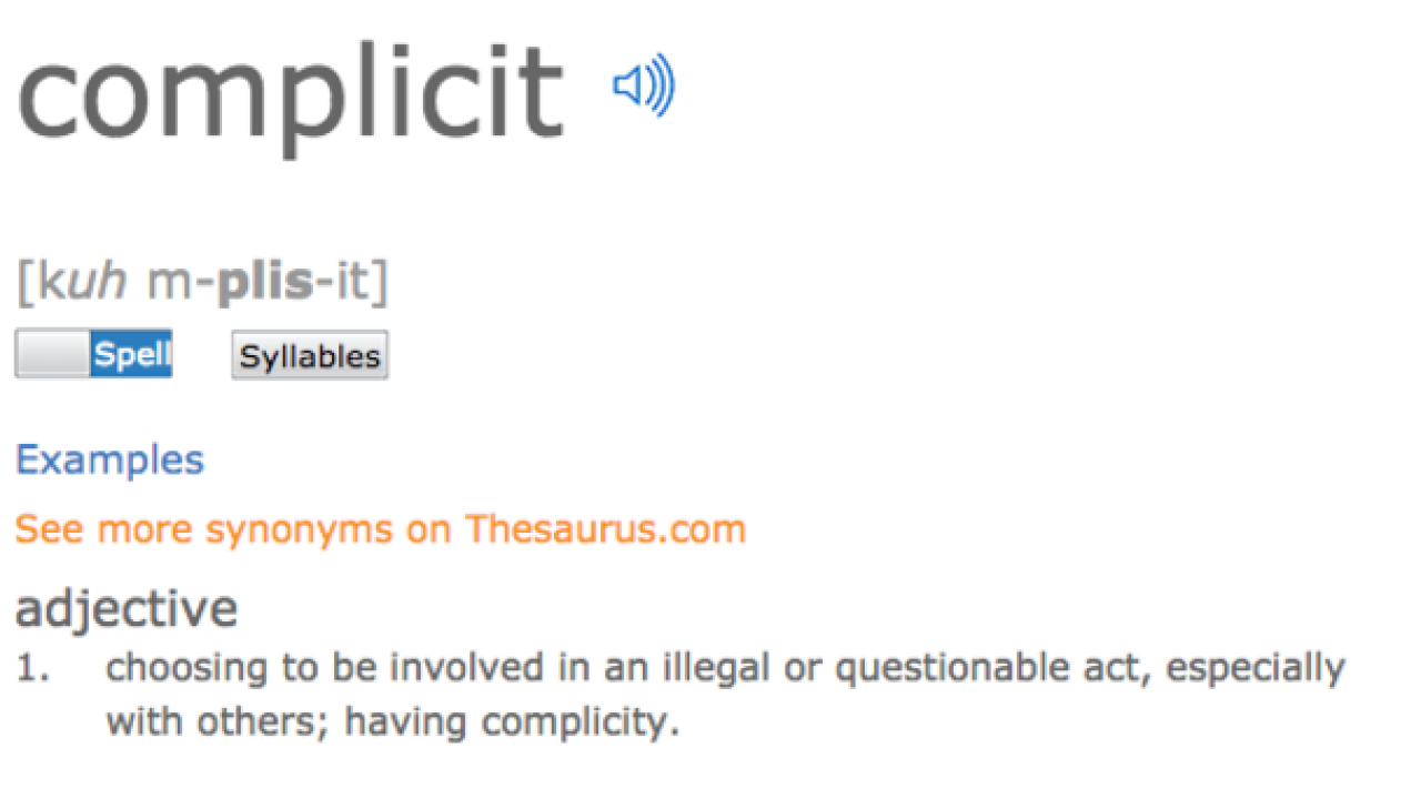 Dictionary Com Chooses Complicit As Its Word Of The Year