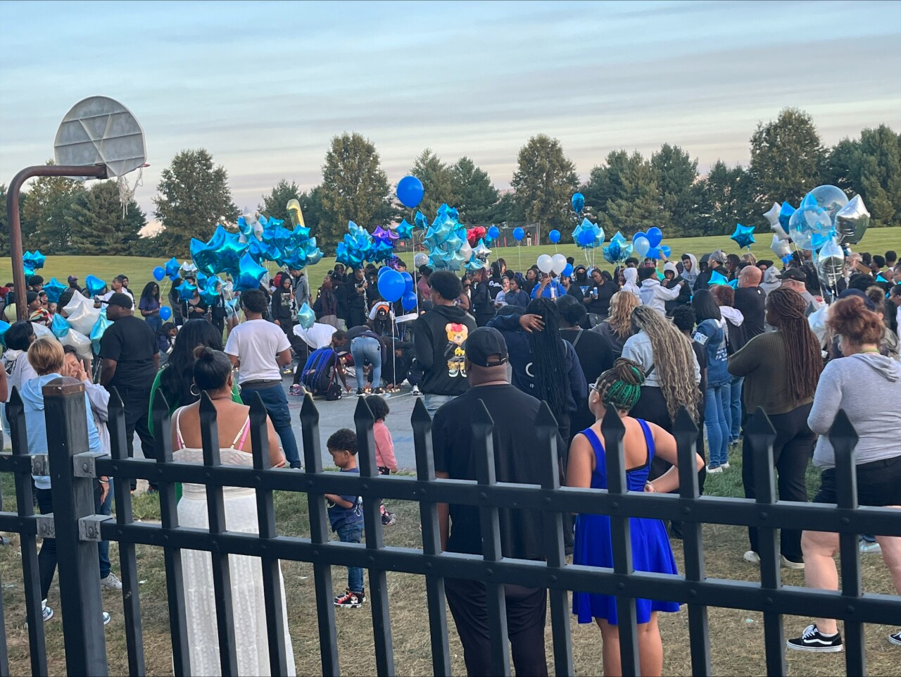 Vigil for Warren Grant at Joppatowne high school