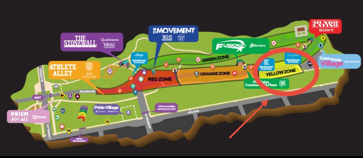 Pride festival map