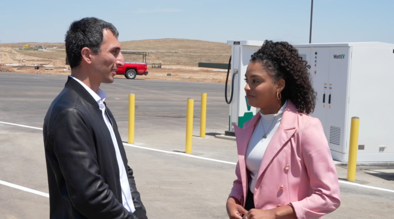 Dominique interviewing Salim Youssefzadeh, the CEO of Watt EV