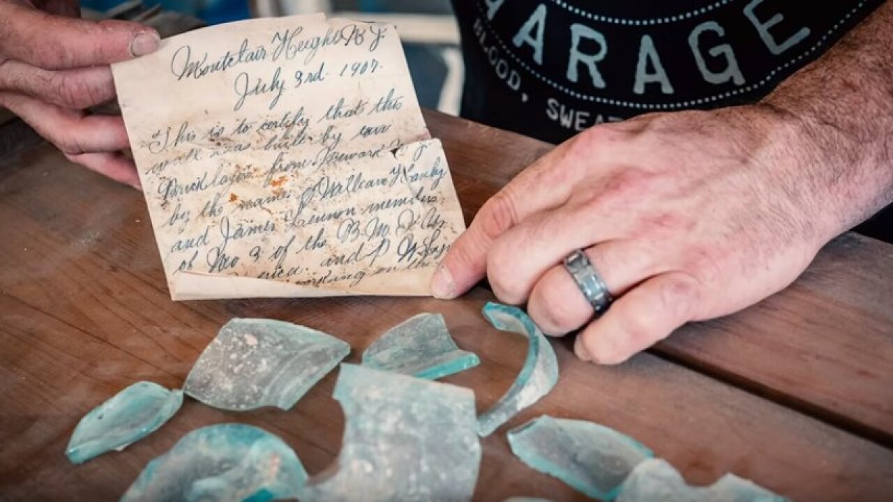 Pictures of 112 year old letter found at Montclair State