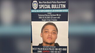 Emmanuel Keevon Dashawn Mcrae, suspect in shooting of West Palm Beach police officer on Oct. 7, 2025.