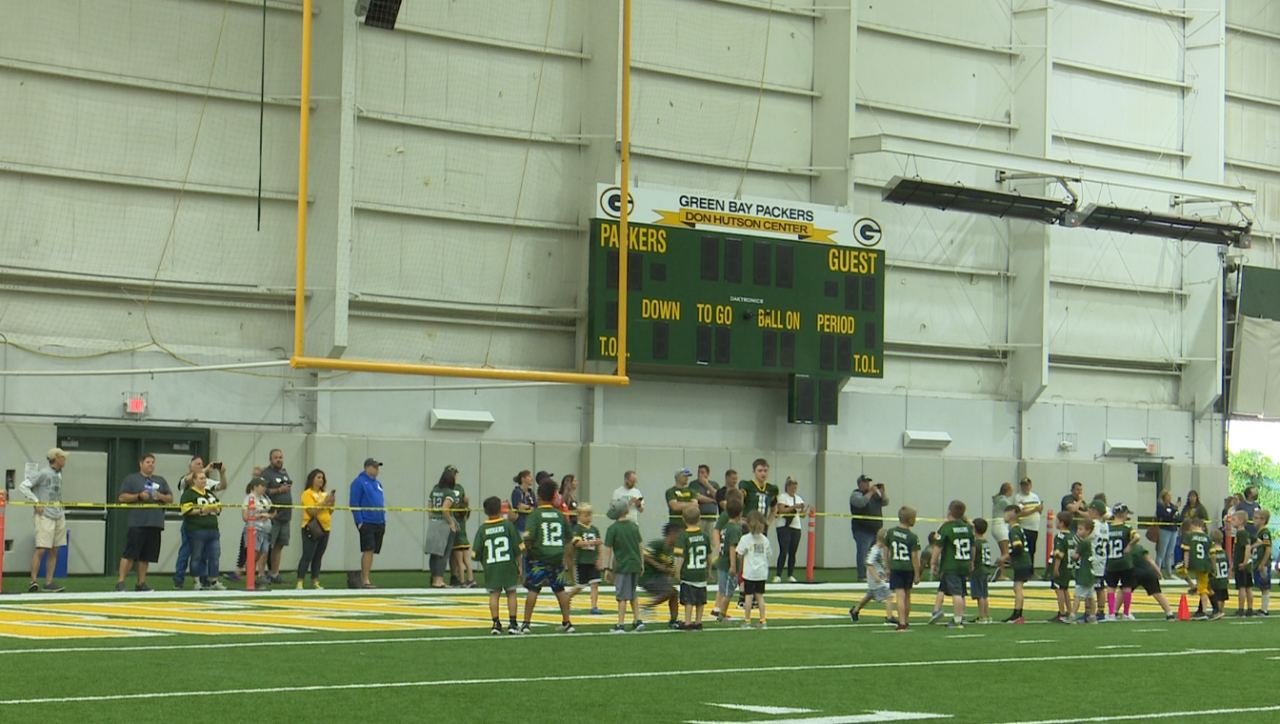 23rd Annual Junior Power Pack Kids Clinic: Packers players coach children on football skills