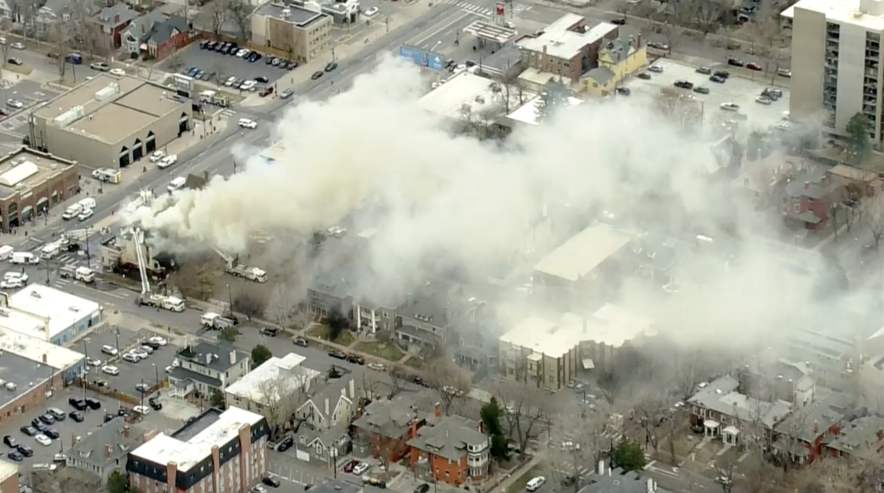 Denver abandoned structure fire Colfax and Franklin 3-13-24