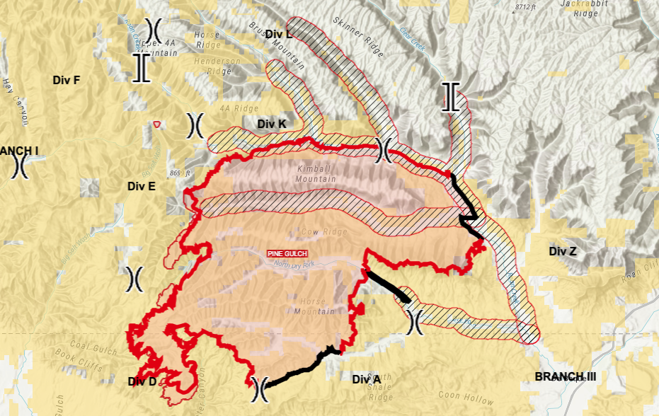 Pine Gulch Fire_map_Aug 18 2020 8:45 a.m.