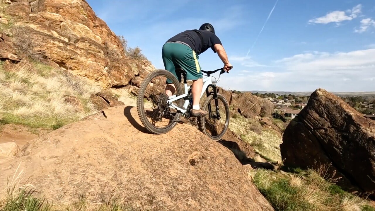 One of the rock rolls