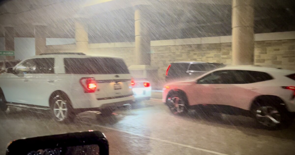 Is it safe or illegal to park under an overpass during severe weather?