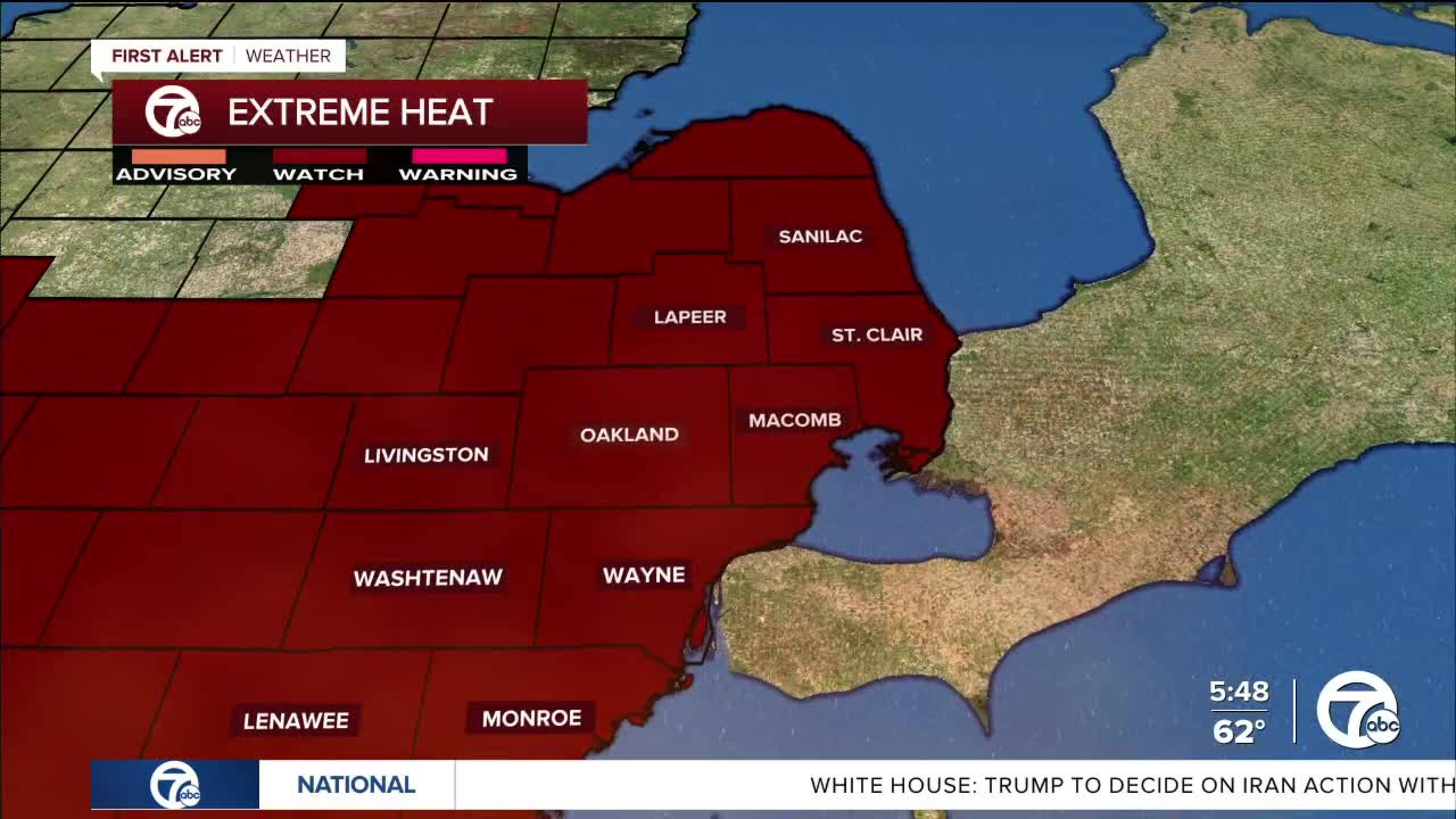 Metro Detroit weather: Extreme heat watch begins Saturday for several days