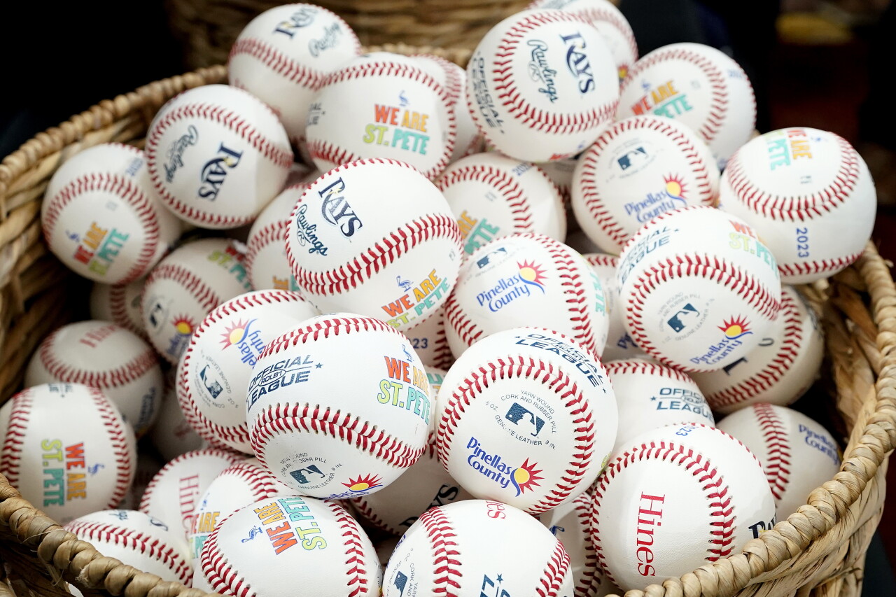 new commemorative Tampa Bay Rays baseballs say 'We Are St. Pete,' Sept. 19, 2023