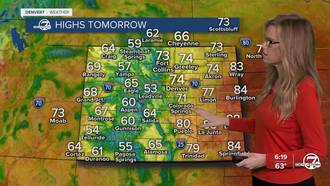 Highs on Saturday