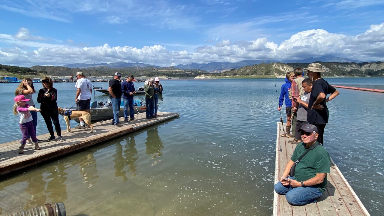 Rainbow trout released at Lake Cachuma ahead of Fish Derby