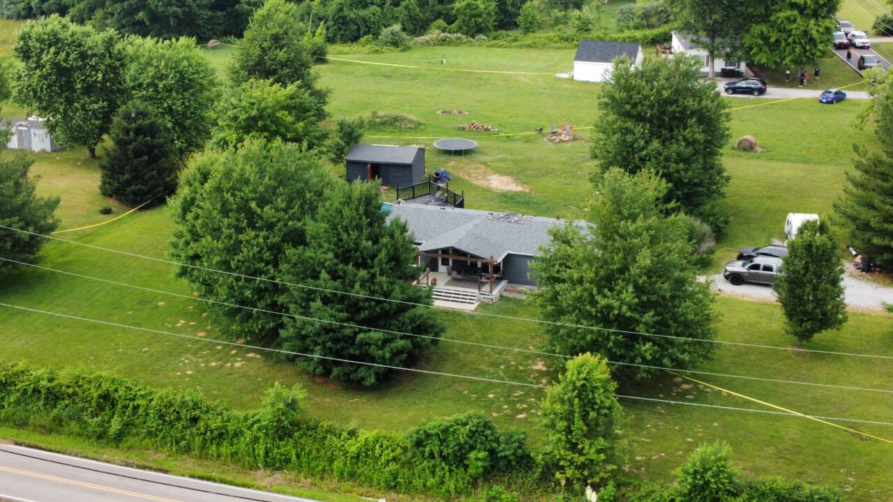 Monroe Township shooting drone footage