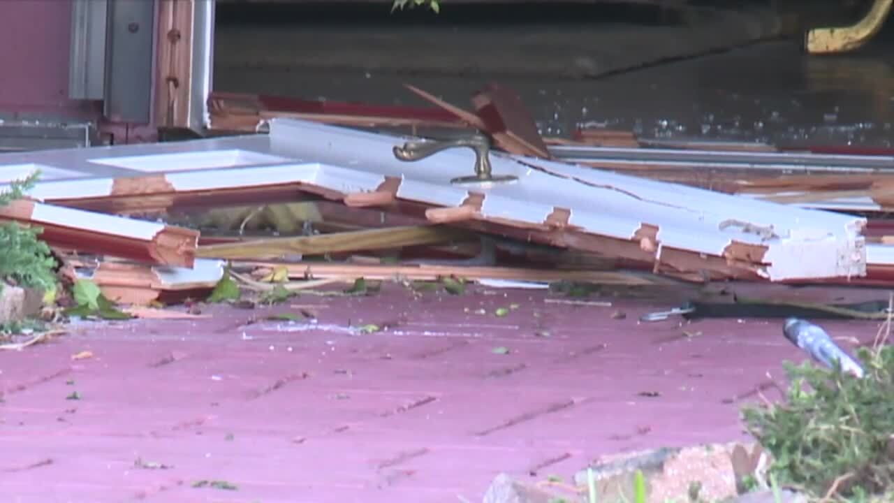 door frame knocked over outside Northwest Third Terrace home where 2 dead in Boca Raton murder-suicide, July 10, 2022