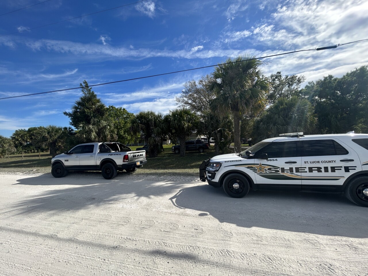 St. Lucie County Sheriff's Office vehicle at 200 Godwin Road, west of Fort Pierce, on Feb. 14, 2024