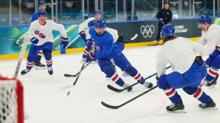 The road to gold begins in men's Olympic hockey, USA opens against Latvia