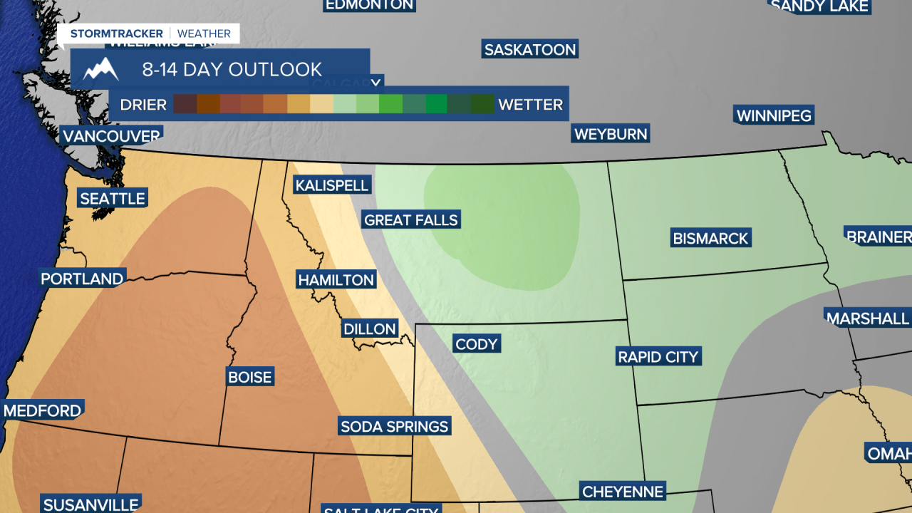 Conditions will be drier than average in western Montana