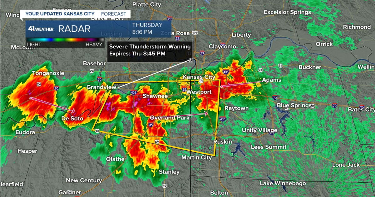 Severe storms move through KC area; watch continues for some