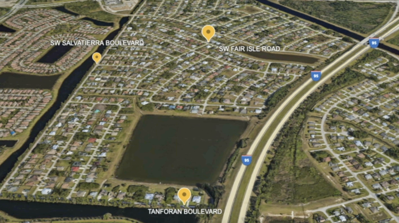 boundaries map for rabies alert in St Lucie County 06052025.png