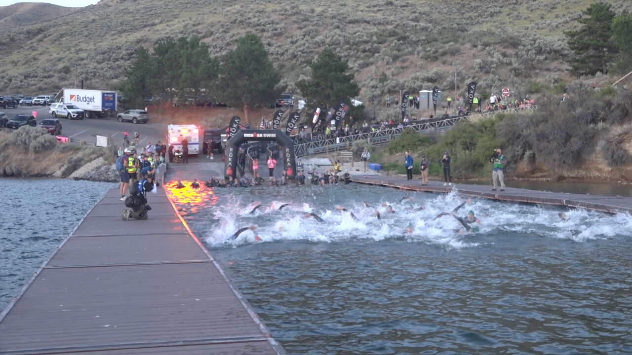 The start at Turner Gulch as athletes swam into Barclay Bay