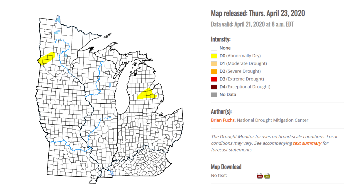 Weather blog No drought across Wisconsin, very few dry areas in the
